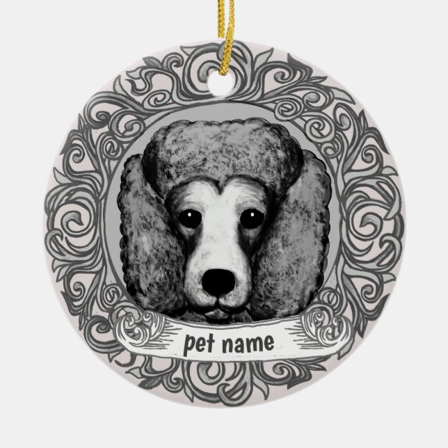 Poodle Dog Love Memory Ornament (Vorne)