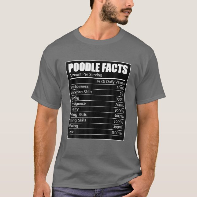 Poodle Dog Lover Poodle Fakten Poodle T-Shirt (Vorderseite)