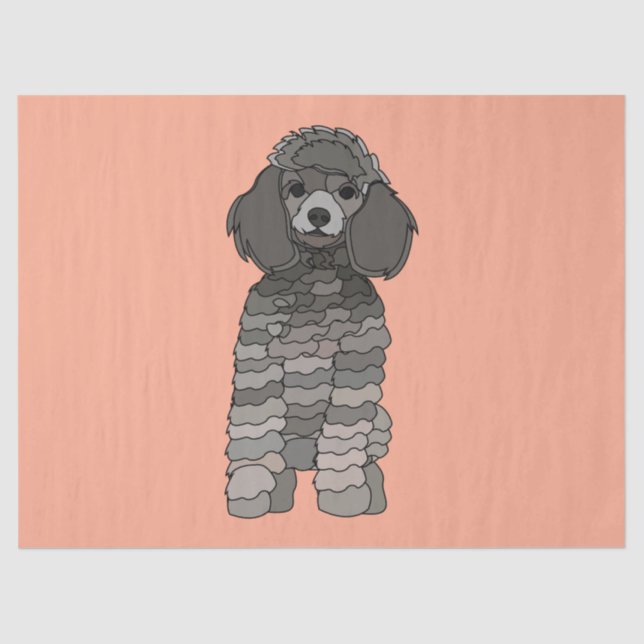 Poodle Dog Pet Seidenpapier (Vorderseite)