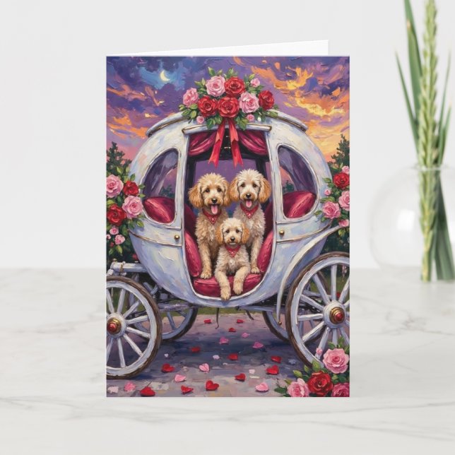 Poodle Dog Valentine's Day  Karte (Vorderseite)