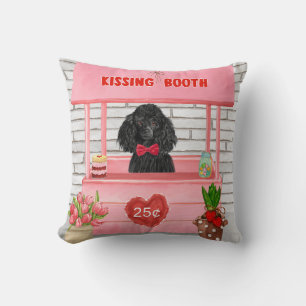 Poodle Dog Valentine's Day Kissing Booth Kissen