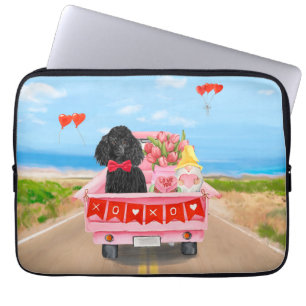 Poodle Dog Valentine's Day Lkw Herz Laptopschutzhülle