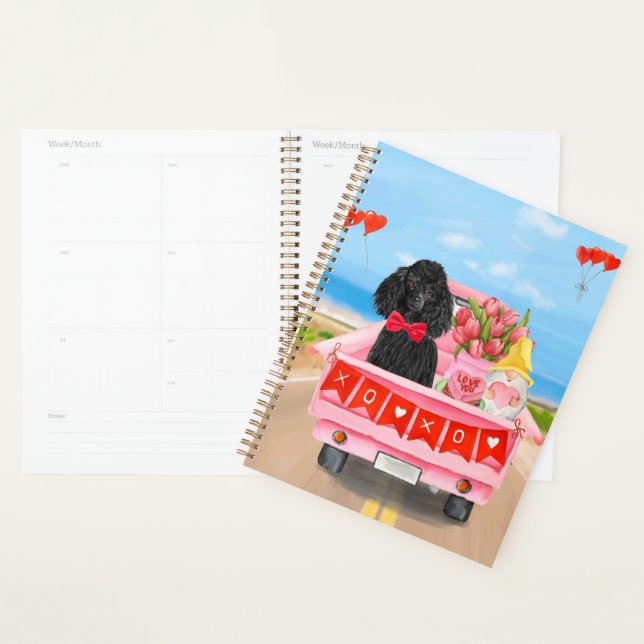 Poodle Dog Valentine's Day Lkw Herz Planer (Anzeige)