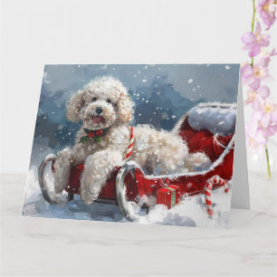 Poodle Dog Weihnachtsfest Karte