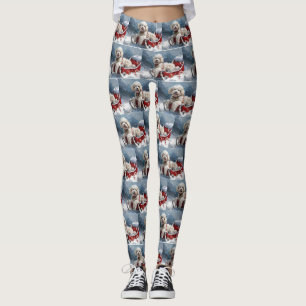 Poodle Dog Weihnachtsfest Leggings