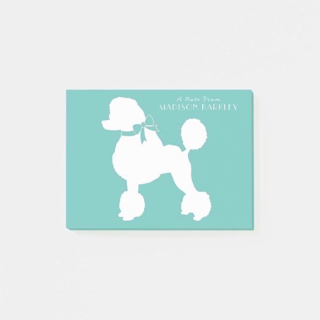 Poodle Doppy Puppy Post-it Klebezettel (Vorderseite)