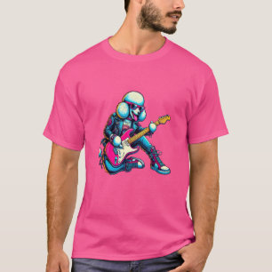 Poodle Electric Gitarre Funny Dog Rock Band Music  T-Shirt