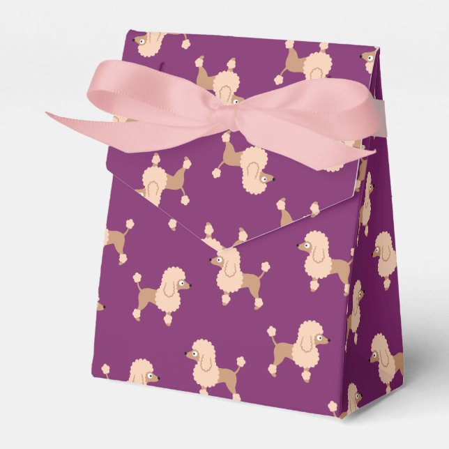 Poodle Favor Box Geschenkschachtel (Vorderseite)