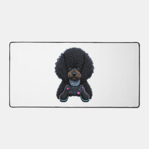 Poodle Gamer mit Joystick Schreibtischunterlage