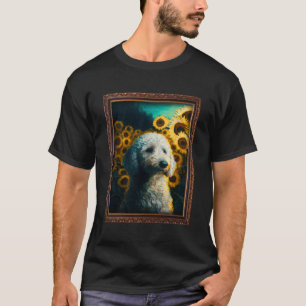 Poodle Gemälde Sonnenblumen Blume Mama Frauen Blum T-Shirt