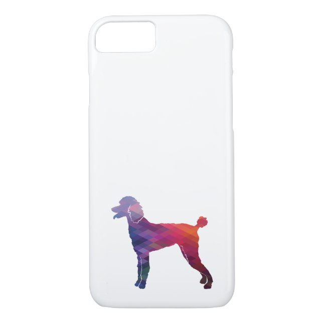 Poodle Geo Silhouette Lila Case-Mate iPhone Hülle (Rückseite)