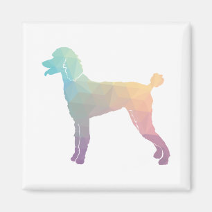 Poodle Geo Silhouette Pastel Magnet