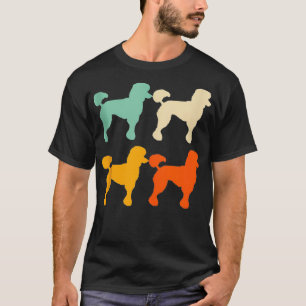 Poodle Geschenk für Hunde Lover Retro Poodle T-Shi T-Shirt
