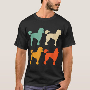 Poodle Geschenk für Hunde Lover Retro Poodle Vinta T-Shirt
