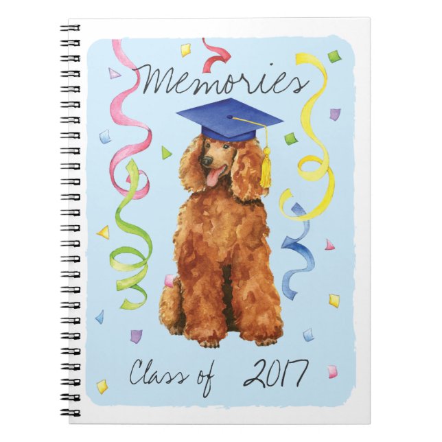 Poodle Graduate Notizblock (Vorderseite)