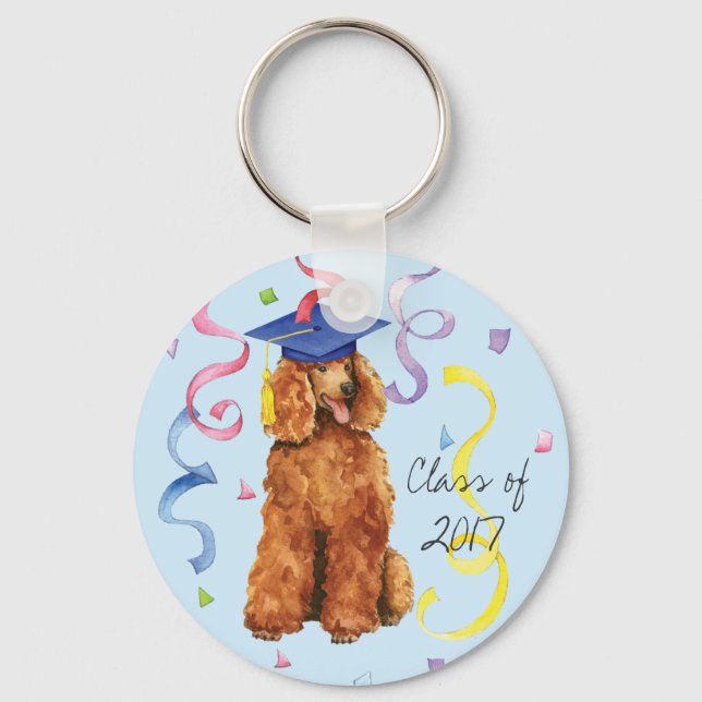 Poodle Graduate Schlüsselanhänger (Vorderseite)