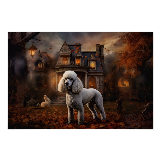 Poodle Halloween Beängstigend Poster (Vorderseite)