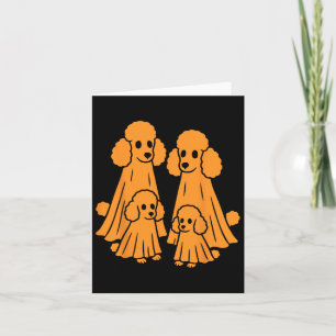 Poodle Halloween Poodle Ghost Familie Funny Dog Lo Karte