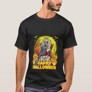 Poodle Happy Halloween Kostüm Vampire / Neck T-Shirt
