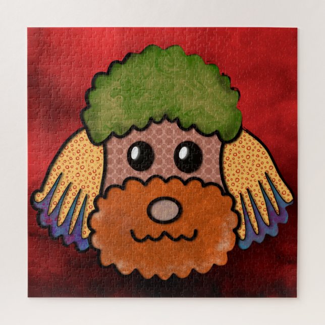 Poodle hässlicher Hund Gesicht Jigsaw Puzzle (Vertikal)