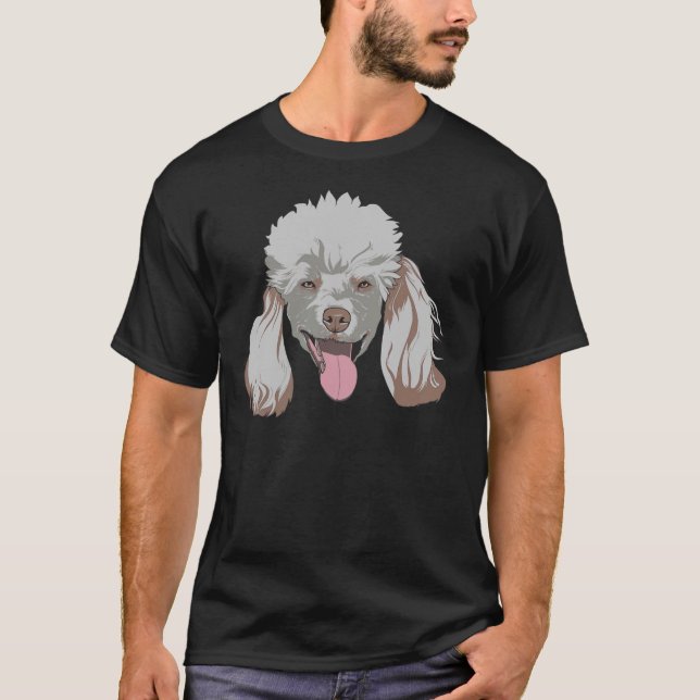 Poodle Head Animal Lover Keeper Haustier Besitzer  T-Shirt (Vorderseite)