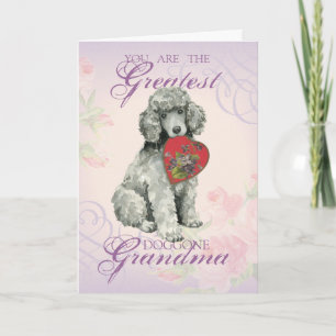 Poodle Heart Grandma Karte