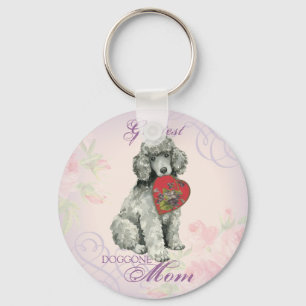 Poodle Heart Mama Schlüsselanhänger