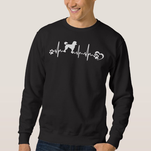 Poodle Heartbeat Sweatshirt (Vorderseite)
