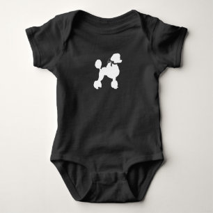 Poodle Hund Baby Dusche Welpe Gray Geschlecht Neut Strampler
