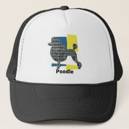 Poodle Hund Französisch schneiden Silhouette Trico Truckerkappe