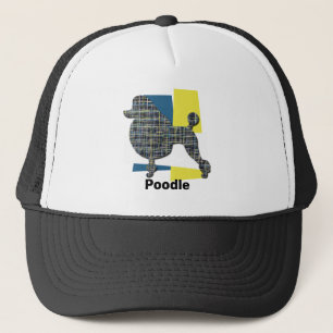 Poodle Hund Französisch schneiden Silhouette Trico Truckerkappe