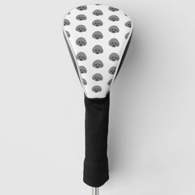 Poodle Hund Golf Headcover (Vorderseite)