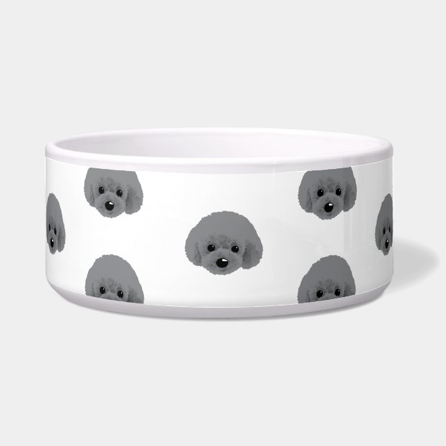 Poodle Hund Napf (Vorderseite)