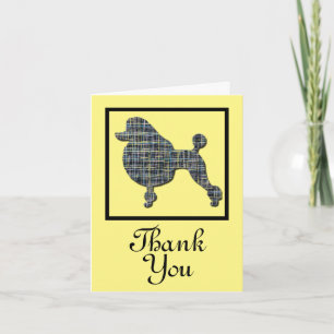 Poodle Hund Silhouette Danke, dass Sie Grußkarte Karte