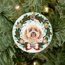 Poodle Hund Weihnachten Keks Tod Keramik Ornament