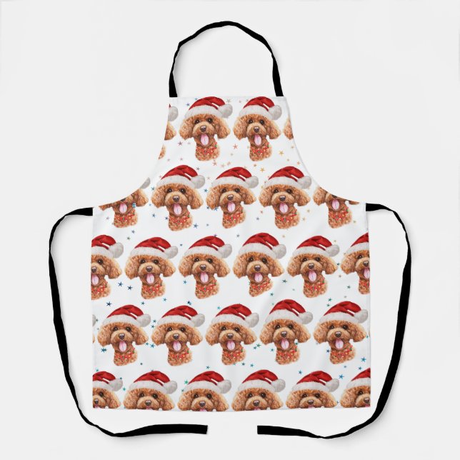 Poodle Hund züchten Weihnachtsstars Schürze (Vorderseite)