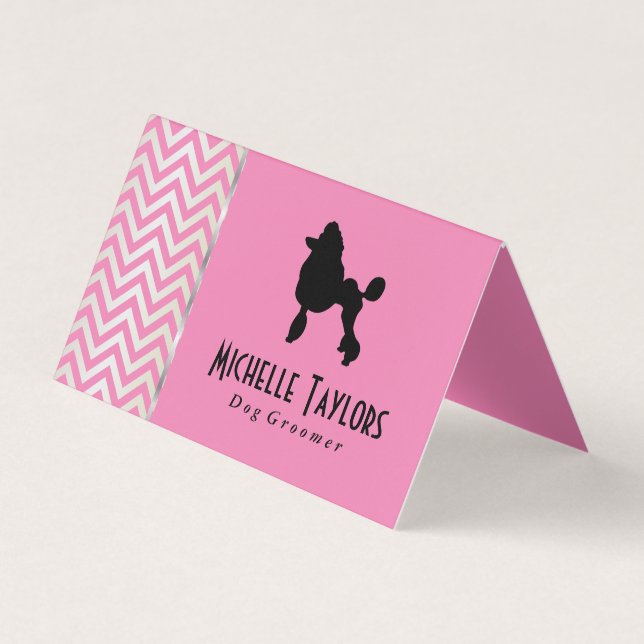 Poodle | Hunde Groomer (Offset) Visitenkarten (Vorderseite)