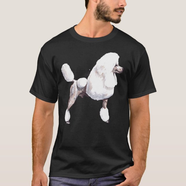Poodle Hunde Rasse Stack Stand anzeigen T-Shirt (Vorderseite)