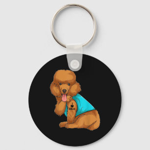 Poodle I Liebe Vater Tattoo Bekleidung, Hund Vater Schlüsselanhänger