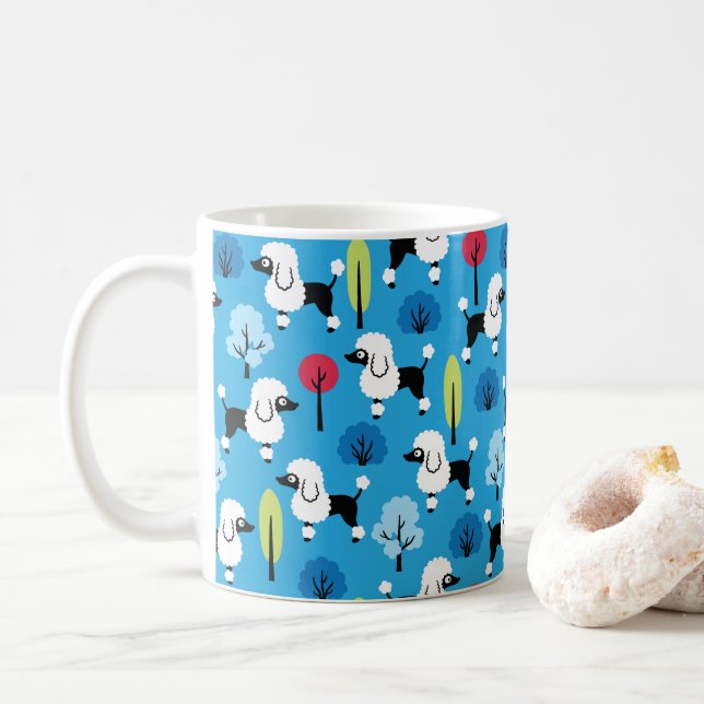 Poodle im Park Kaffeetasse (Mit Donut)