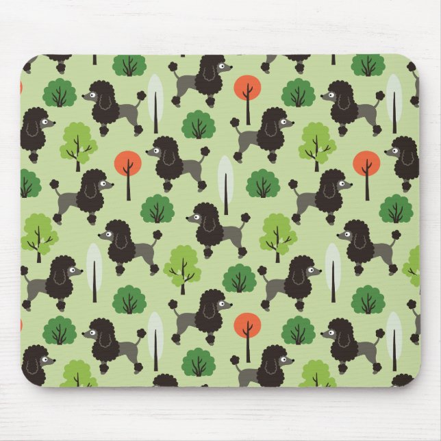 Poodle im Park Mousepad (Vorne)