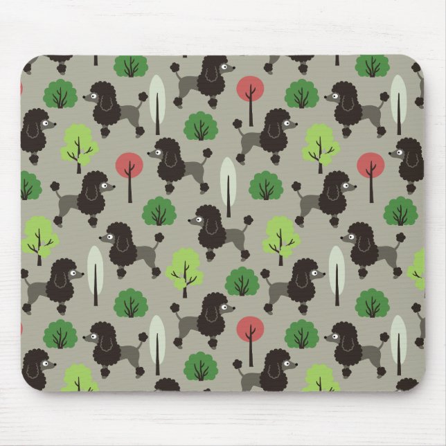 Poodle im Park Mousepad (Vorne)