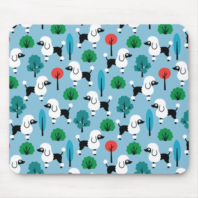 Poodle im Park Mousepad (Vorne)