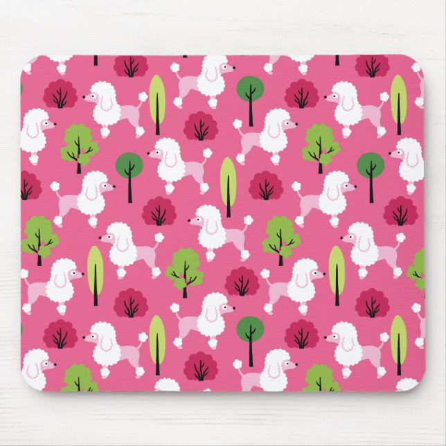 Poodle im Park Mousepad (Vorne)