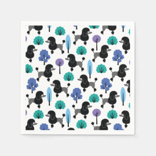 Poodle im Park Serviette