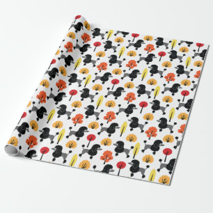 Poodle im Park Wrapping Paper Geschenkpapier