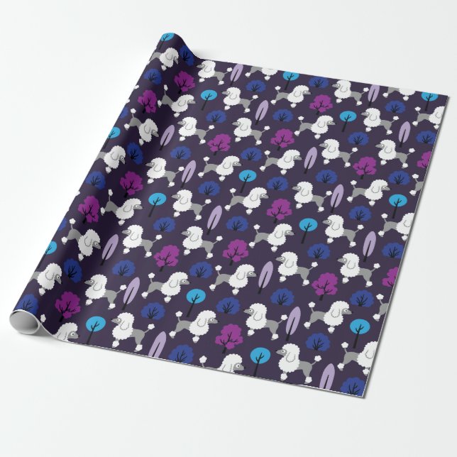 Poodle im Park Wrapping Paper Geschenkpapier (Ungerollt)