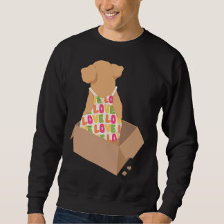 Poodle in einer Schachtel Sweatshirt
