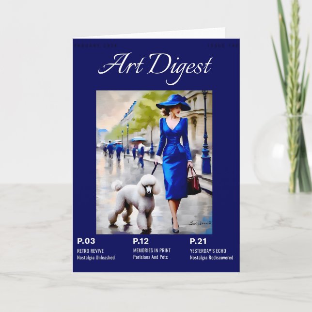 Poodle Karte (Vorderseite)