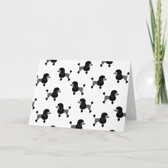 Poodle-Karte Karte (Vorderseite)